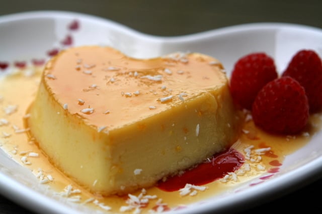 Flan de coco or coconut flan